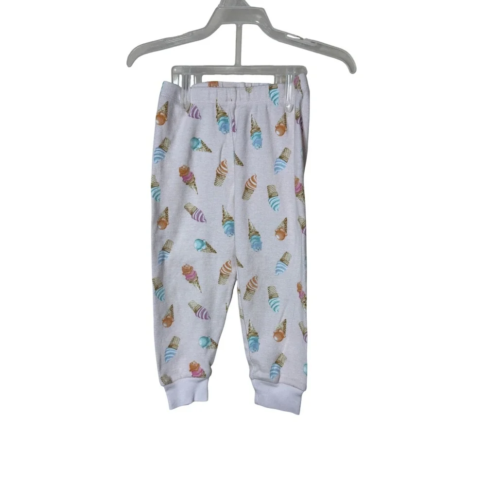 Janie and Jack Ice Cream Pajama Set Pink 18-24 Months Short Sleeve‎ Snug Fit